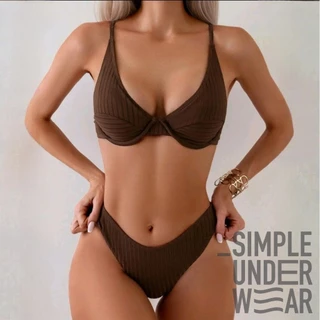 482 Simple Underwear bikini ชุดว่ายน้ำ มีโครงดันทรง