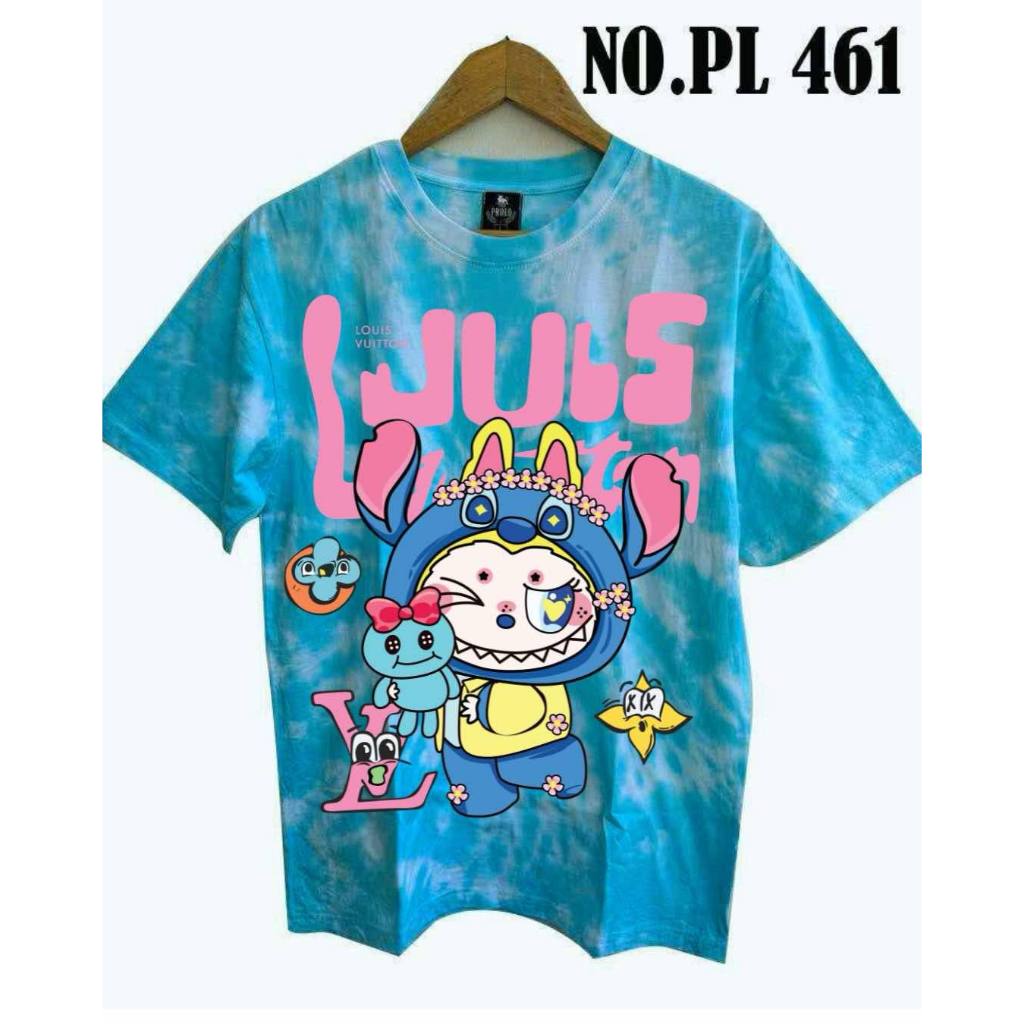 เสื้อสกรีนมัดย้อม 46-54 ผ้าคอตตอนแท้ผ้านุ่มใส่สบายคอเสื้อไม่ย้วย