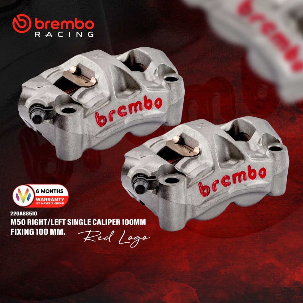 ปั้มล่าง Brembo M50 100mm. Gray ซ้าย/ขวา BREMBO RADIAL FRONT CALIPERS M50 MONOBLOCK 100MM