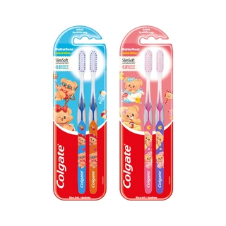 แปรงสีฟัน คอลเกต สลิมซอฟท์ แอดวานซ์ บัตเตอร์แบร์ แพ็คคู่ Colgate Slim Soft Advanced Toothbrush x Butterbear Twin Pack