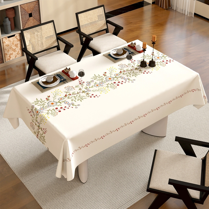 ผ้าคลุมโต๊ะ PVC สำหรับร้านอาหาร กันน้ำ-คราบมัน-ร้อน ไม่ต้องซัก สี่เหลี่ยมผืนผ้า สไตล์อินเทรนด์หรูหรา
