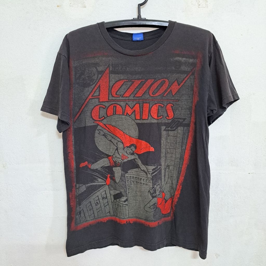 เสื้อมือสอง Superman Action Comics 23 Cover Print T-Shirt Adult Medium Lex Luthor Debut  size M 20.5