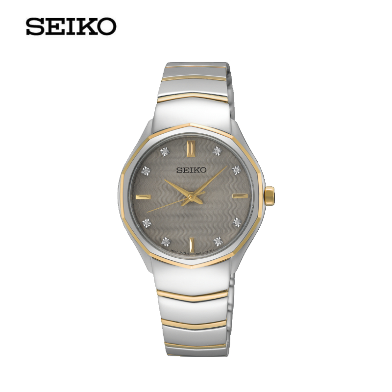 SEIKO Quartz นาฬิกาข้อมือผู้หญิง (ไซโก) รุ่น SUR616P ขนาด 30 mm สีน้ำตาล