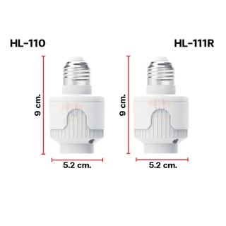 ขั้วสายไฟ ตรวจจับความเคลื่อนไหว 15W 40W ขั้วเซ็นเซอร์ E27 ยี่ห้อ HLX ขั้วหลอดไฟ รุ่น HL-110/HL-111R
