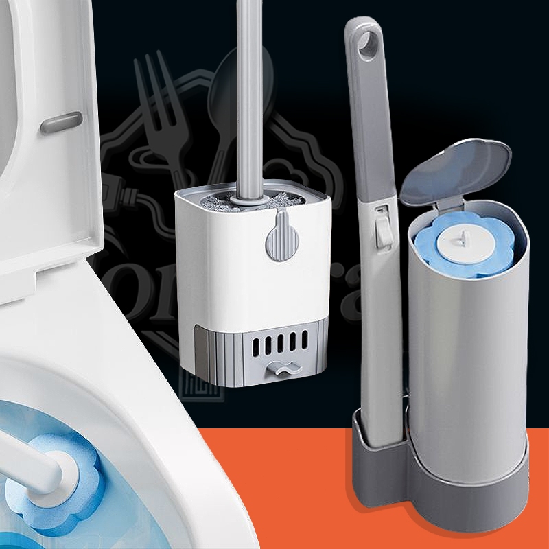 แปรงขัดห้องน้ํา แผ่นของเหลวในตัว แปรงขัดห้องน้ําแบบใช้แล้วทิ้งคุณภาพสูง สครับห้องน้ํา เครื่องขัดห้องน้ํา【อาหารเสริมฟรี 】