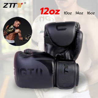 ZTTY นวม 12 ออนซ์ 10 14 16 oz นวมชกมวย นวมชกมวยมืออาชีพ นวมช…