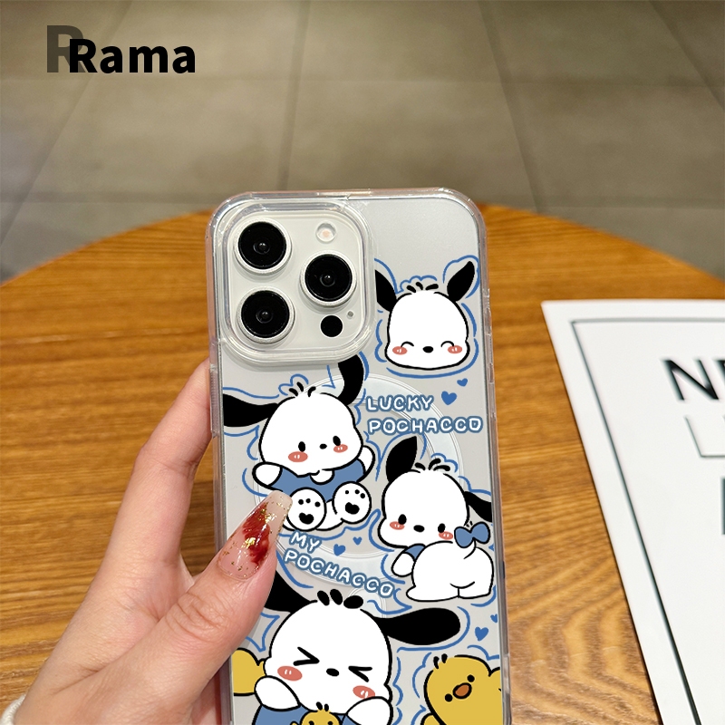 🔥Rama_case🔥เคสมือถือ แม่เหล็ก เคสใส สำหรับไอโฟน ลูกสุนัขพาช่า ไอโฟน11 For iPhone16 13 14 PRO MAX X XS XR 7 8Plus 15Pro