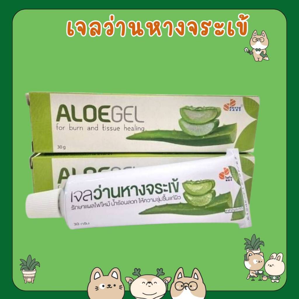 #AloeGel Phytocare 30g. เจลว่านหางจระเข้ ไฟโตแคร์ องค์การเภสัชกรรม GPO อโลเจล 30กรัม Aloe Gel