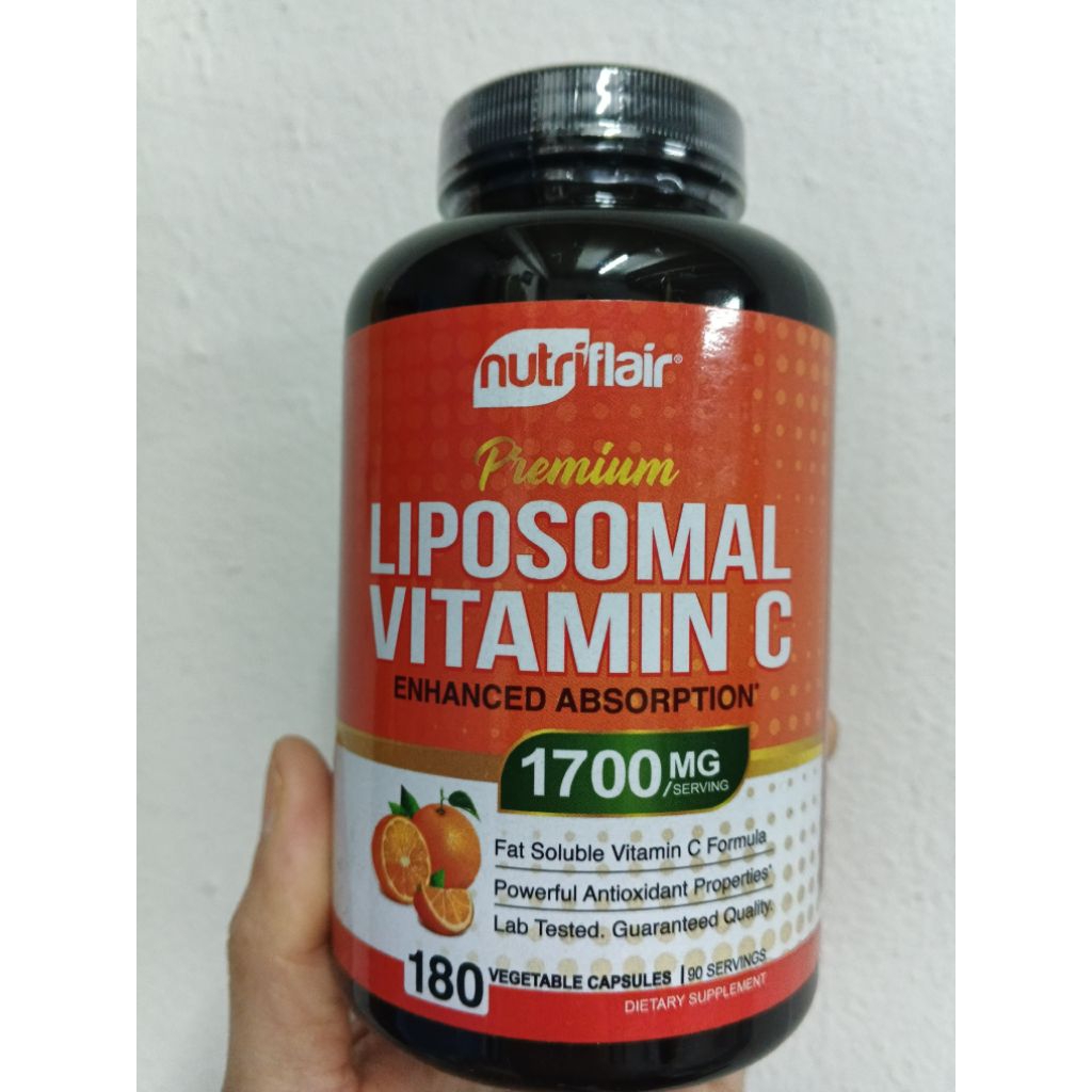 แบ่งงขาย 30 แคปซูล ซองซิปล็อค สูตรใหม่ NutriFlairLiposomal Vitamin C 1700 mg