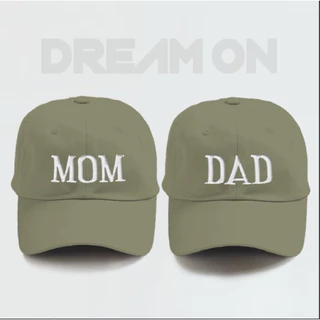 หมวกแก็ปปัก dad mom 8 สี พร้อมส่ง