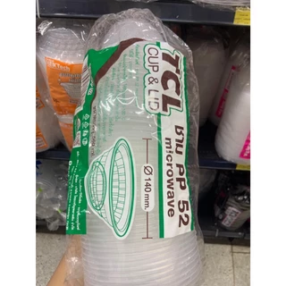 (ขายยกลัง) ชามใส PP 52 ตราTCL ลังละ 24 แพ็ค แพ็คละ 50 ใบ 005865