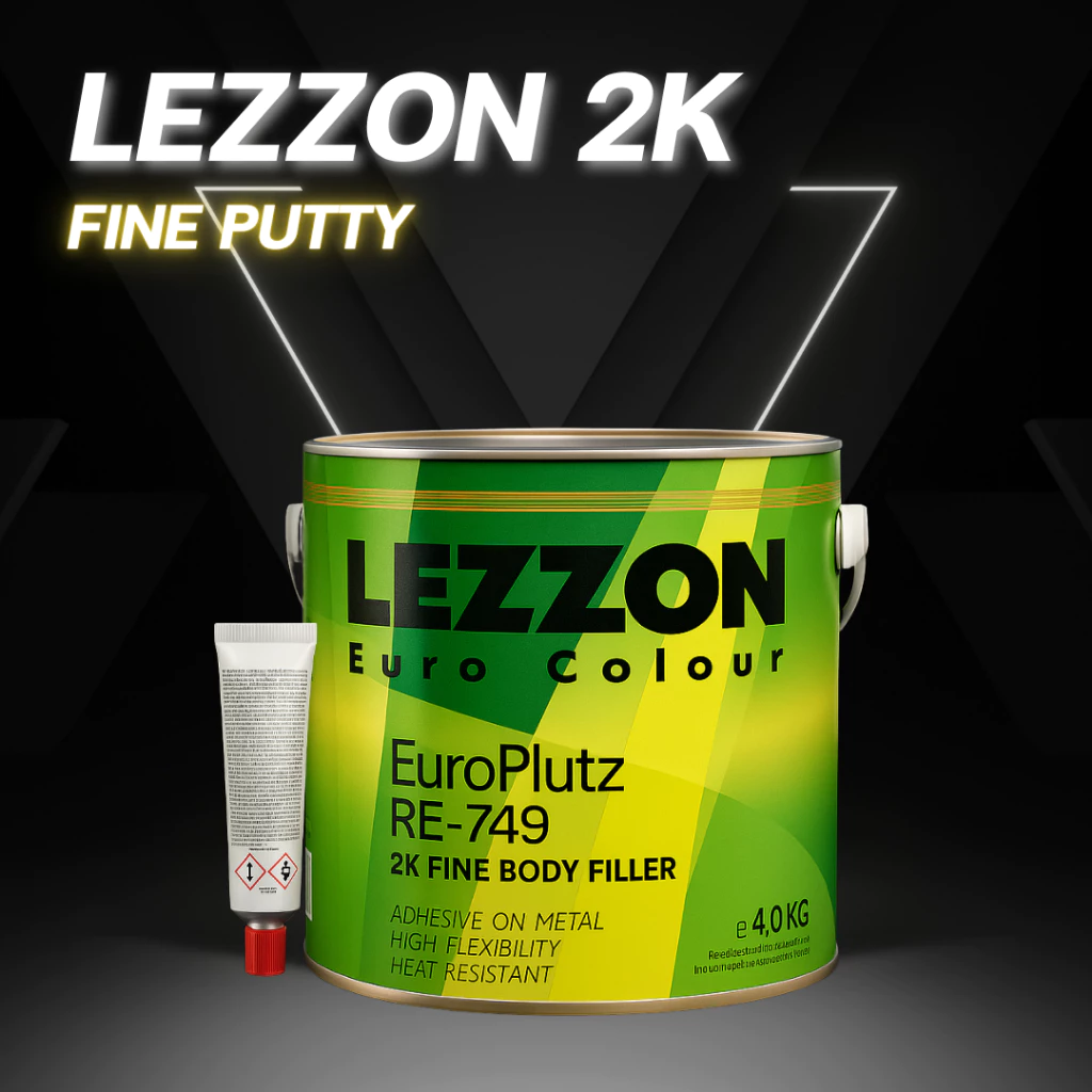 LEZZON RE-749 สีโป๊วเนื้อละเอียด 2K พร้อมน้ำยาชมพู | แห้งไว ขัดง่าย ทนร้อน 120°C thumbnail 4