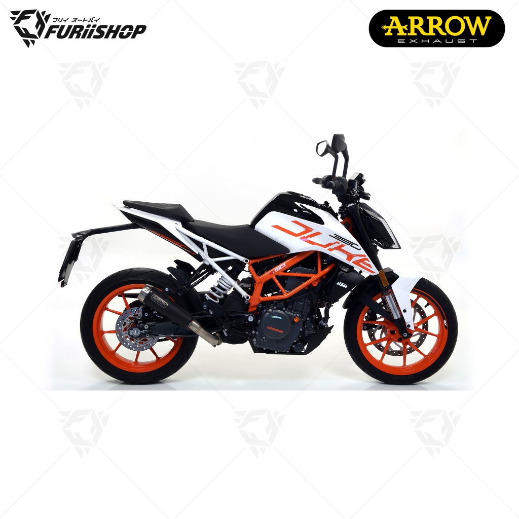 ท่อสูตร/ท่อแต่ง/ท่อไอเสีย Arrow Moto GP Black Slip on : for KTM Duke 390/RC 390 17-19