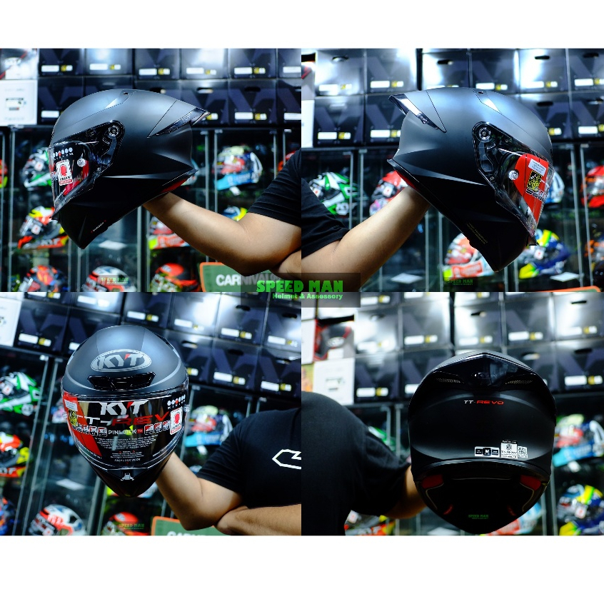 KYT รุ่น TT REVO แถมสปอยเลอร์ทุกใบ ,TT Course  Plain Matt Black