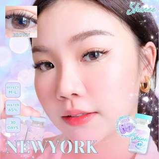 คอนแทคเลนส์(มินิ) เกาหลี🇰🇷อมน้ำ65%🩵 New York 🩵 Shinee ใส่สบายตามาก กรองแสง Made in Korea 🇰🇷
