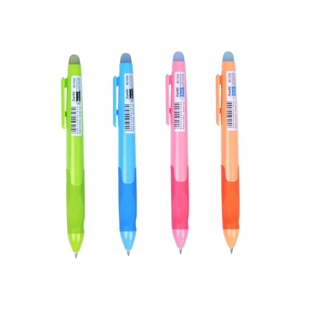 Bantex ปากกา ปากกาหมึกเจลลบได้ ปากกาลบได้ ปากกาแบบกด เขียนลื่น สีน้ำเงิน สีดำ Gel Pen