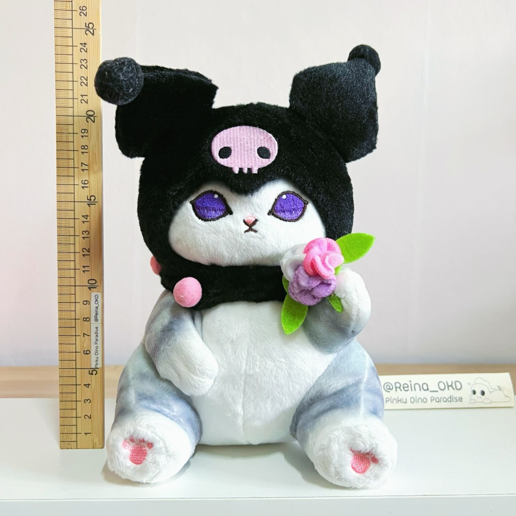ตุ๊กตา แมว Mofusand x Kuromi 24 ซม. ลิขสิทธิ์แท้ | Sanrio x Mofusand
