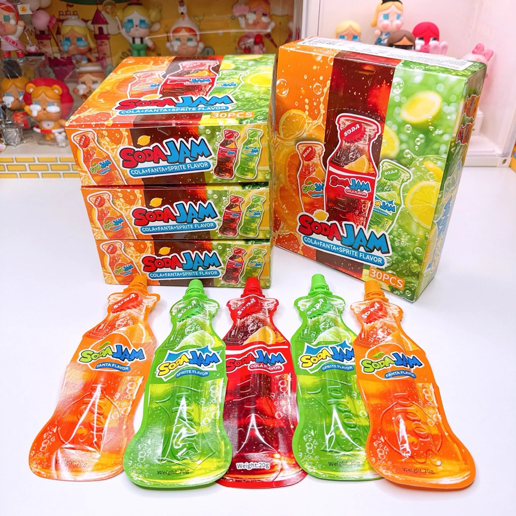 โซดาแยม อัดลม โคล่า สไปร์ท น้ำส้ม 1 กล่อง 30 ชิ้น