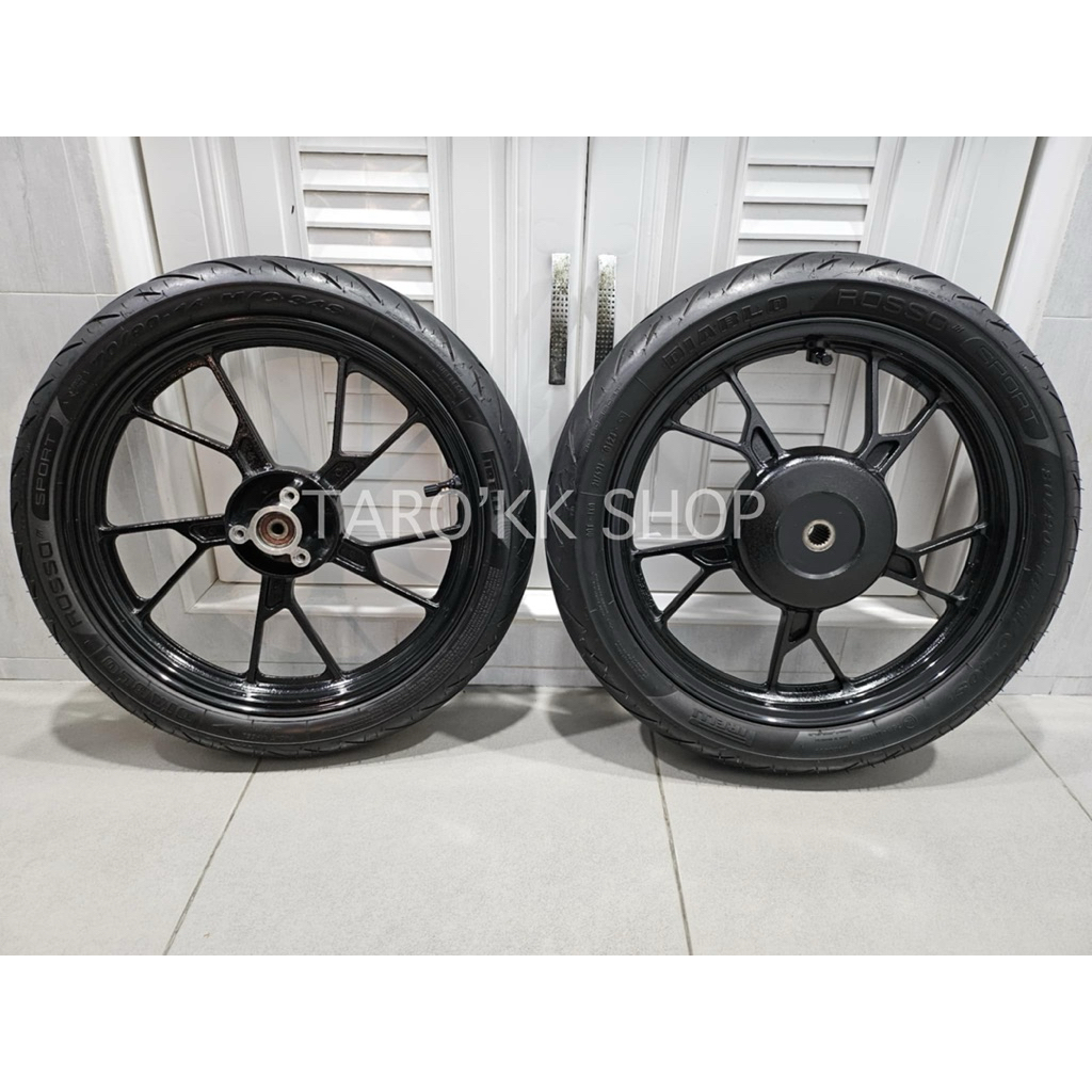 ล้อแม็ก YAMAHA FINO MIO ล้อแม็ก ล้ออินโด สีเดิมแท้ พร้อมยาง พร้อมส่ง✅