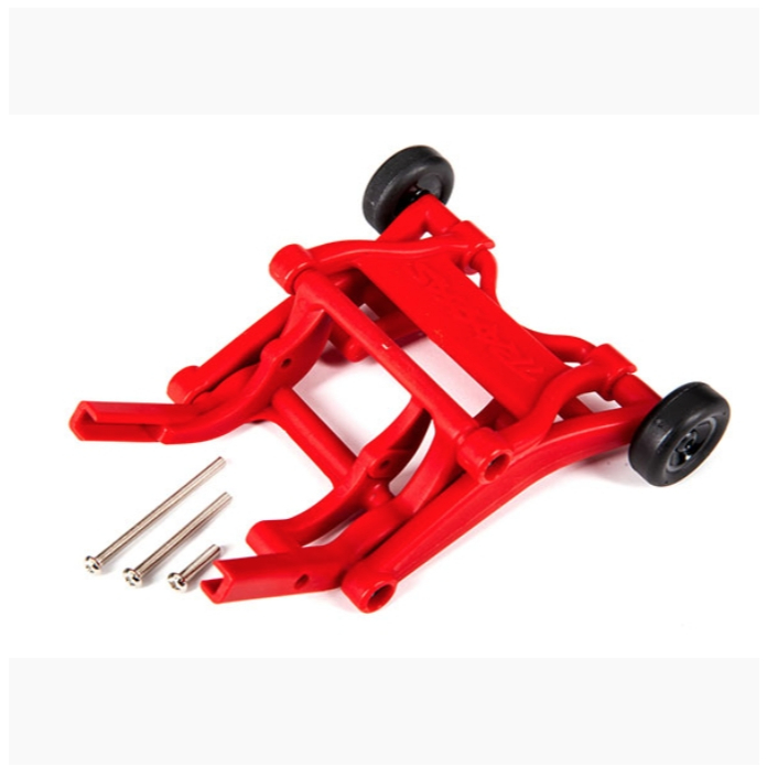 TRAXXAS 3678R Wheelie bar, assembled (red) (fits Slash, Stampede, Rustler, Bandit series)