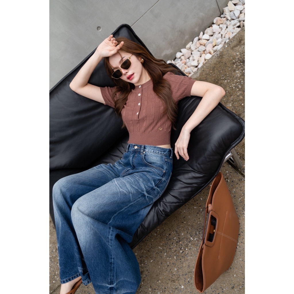 Wara Lucy top - B68 เสื้อนิตแขนสั้น - รูปที่ 6