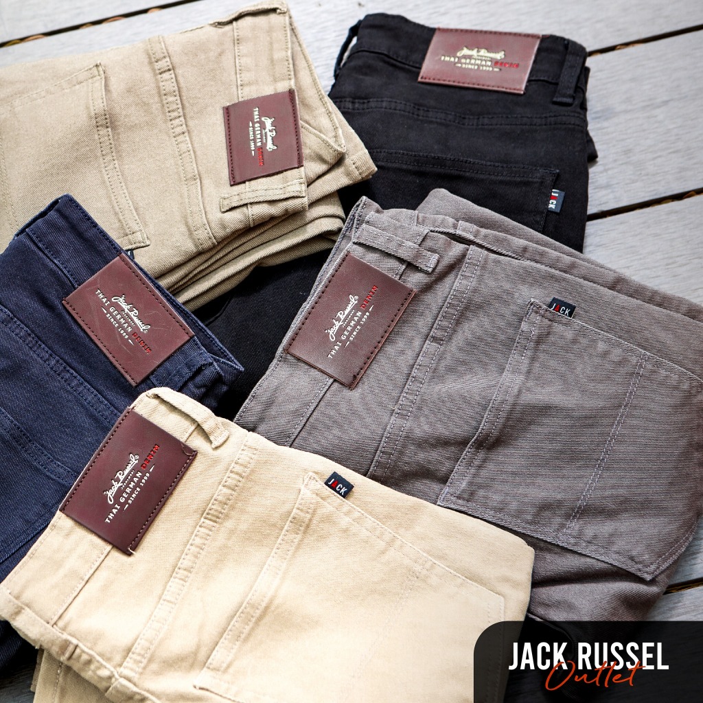 กางเกงชิโนผู้ชาย ทรงกระบอกเล็ก Jack Russel Klassik J-3006 Slim Fit