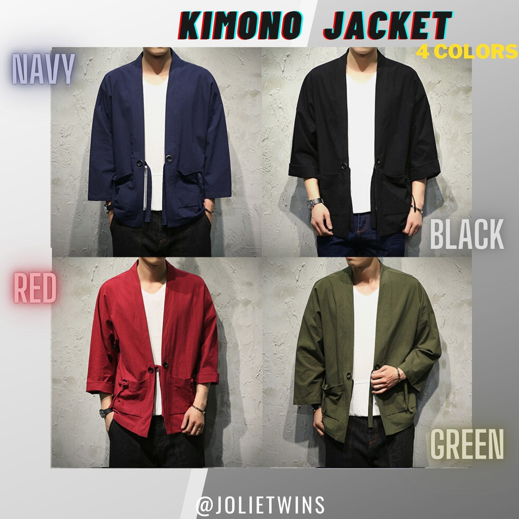 ส่งจากไทย❣️เสื้อคลุมกิโมโน เสื้อผู้ชาย มีหลายสี ถ่ายรูป เท่ๆ ผ้าใส่สบาย 67006