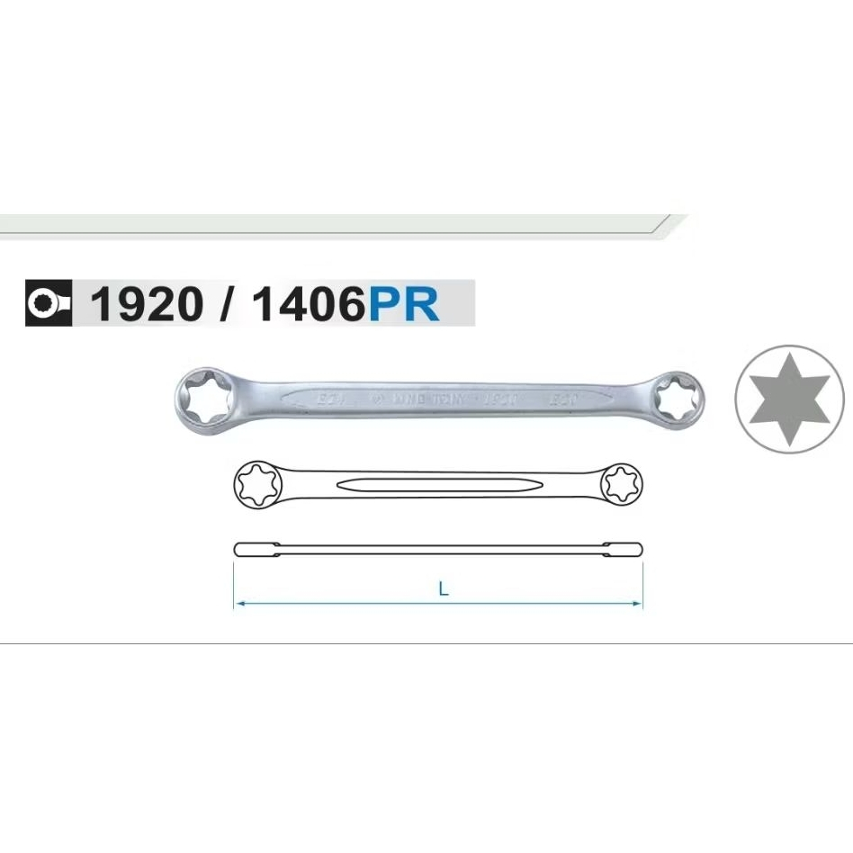 Kingtony ประแจแหวนคอตรง E ท็อค  E20×E24