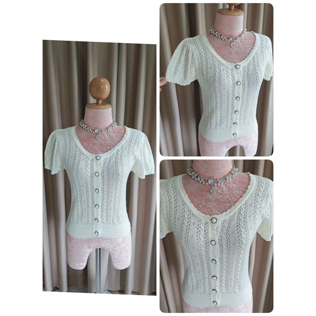 เสื้อคาร์ดิแกน มือ 1 แบรนด์ Lizlisa แขนตุ๊กตาน่ารักมากๆ สายแบ๊วควรมีไว้ครอบครอง😘💕แบรนด์ญี่ปุ่น 🇯🇵แท้