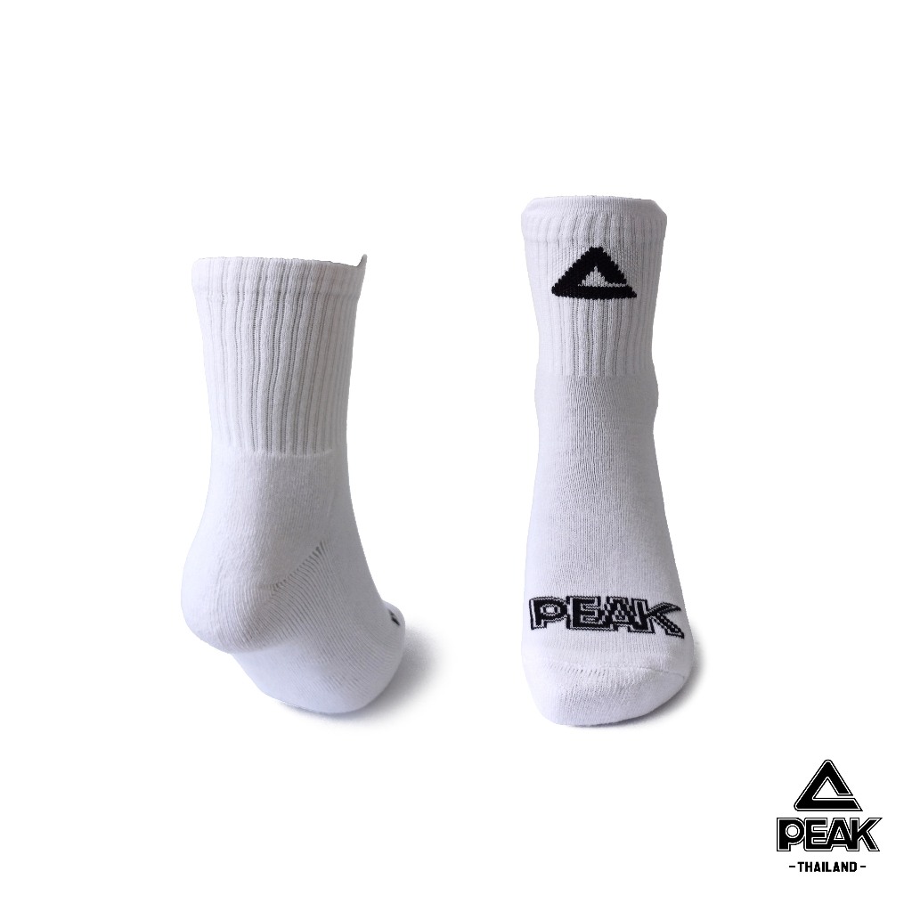 PEAK Basketball Socks Mid Cut ถุงเท้าบาสเกตบอล พีค ข้อกลาง นุ่ม กระชับ รองรับแรงกระแทก ระบายอากาศดี รุ่น WW59026 ราคา ถูกที่สุด ดีลบีเคเค แกลเลอรีภาพที่ 6