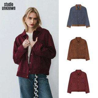 STUDIO UKNOWN - Kay Suede Oversized Jacket  แจ็คเก็ตโอเวอร์ไ…