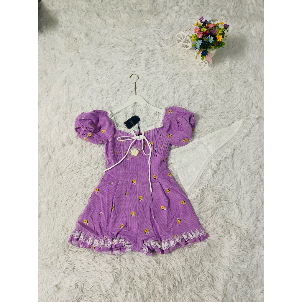 #JIDAPAมือ1ชุดนี้น่ารักมากๆเซต2ชิ้นจั๊มสูทงานปักทั้งชุดซิปหลัง+ผ้าคลุมหัวไซร้S32/26/36เป้ายาว15ยาวทั