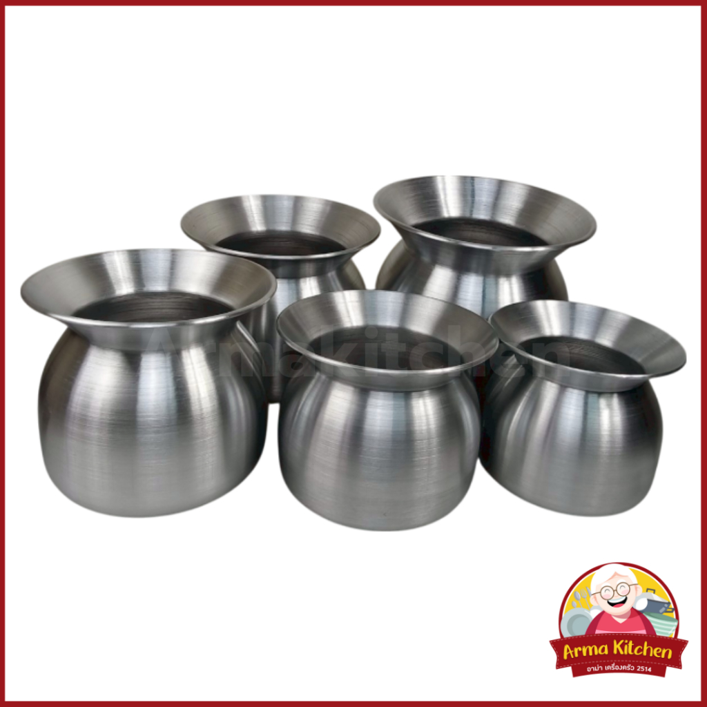 หม้อนึ่ง หม้อลาว หม้ออลูมิเนียม ขนาด 20/22/24/26/28 ซม. ตรารถยนต์
