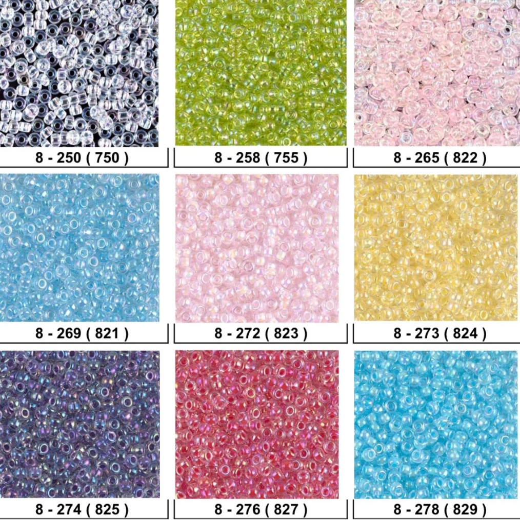 8/0 (3mm) # 2021-2032 ลูกปัดแก้ว Miyuki เม็ดบีด เม็ดทราย Seed Beads