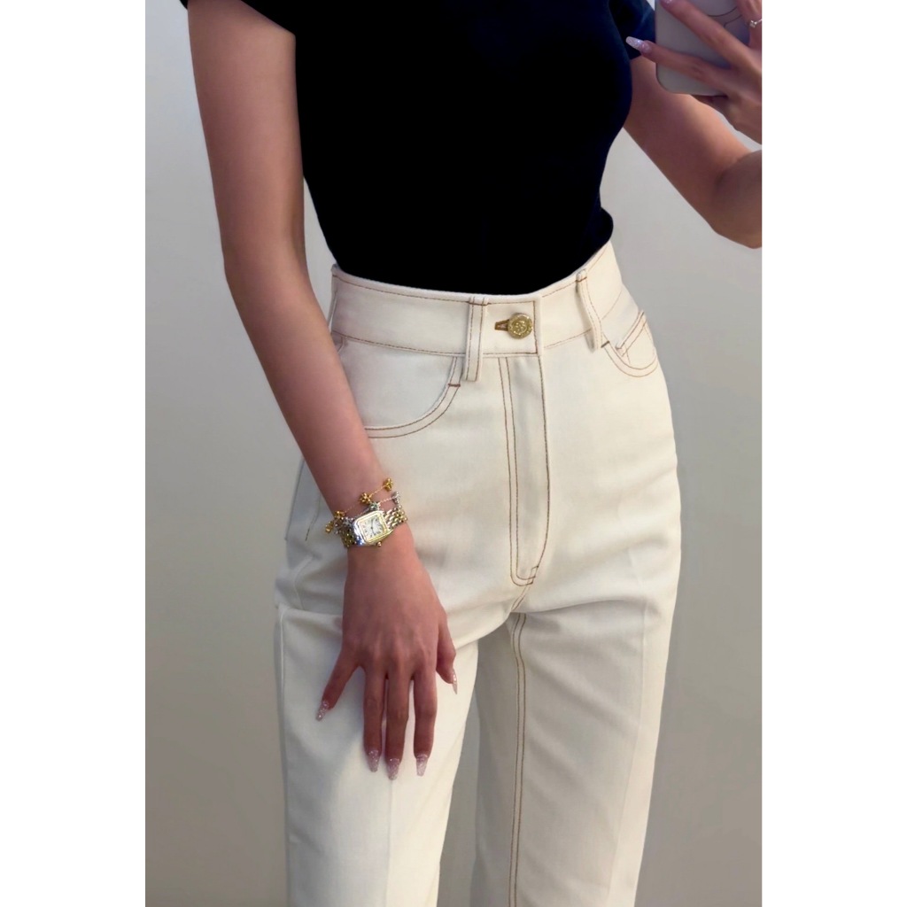 OWN MONEY The Frame Jeans กางเกงยีนส์เก็บทรงผู้หญิง