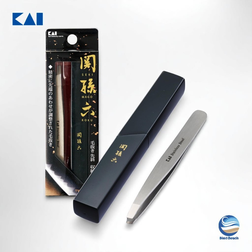 KAI Seki Magoroku Tweezers/แหนบญี่ปุ่นแท้/มี2แบบFlat&Slant/คุณภาพระดับมืออาชีพ