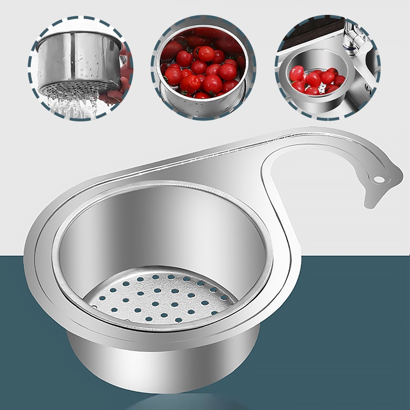 ตะกร้ากรองเศษอาหาร กรองเศษอาหาร ที่กรองเศษอาหาร ตะกร้าล้างผัก ตะแกรงกรองเศษอาหาร - รูปที่ 5