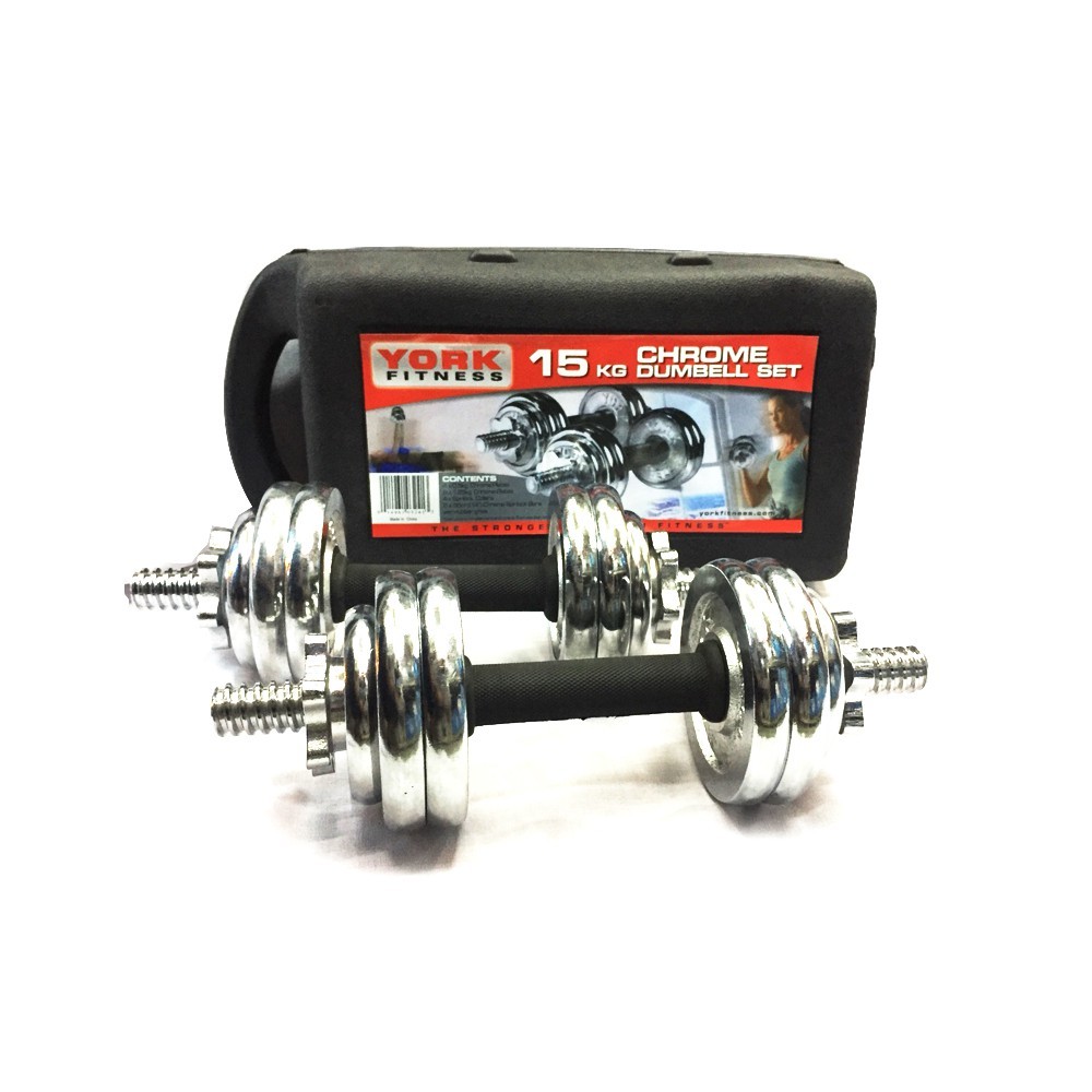 ดัมเบลล์ Dumbell ชุบโครเมี่ยม 15 kg.