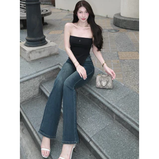 Jazzy jeans 990.- กางเกงขาม้าเอวสูง เก็บทรงสวยผ้ายีนส์ยืดหนานุ่ม ใส่สบาย