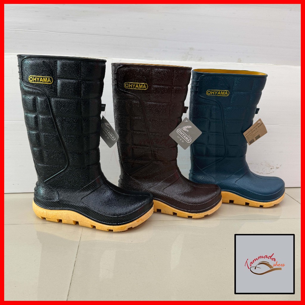 รองเท้าบูท Ohyama B003 รองเท้าบูทโอยาม่า รองเท้าบูทกันน้ำสำหรับผู้ชาย รองเท้าบูทแบบนุ่ม
