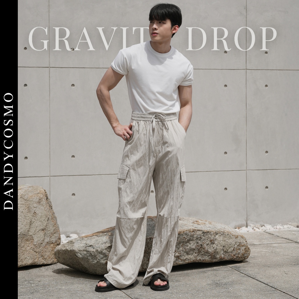 DANDY COSMO |[3สี] กางเกงขายาว ทรงขาใหญ่ รุ่น GRAVITY DROP แนวสตีท Limited Editi