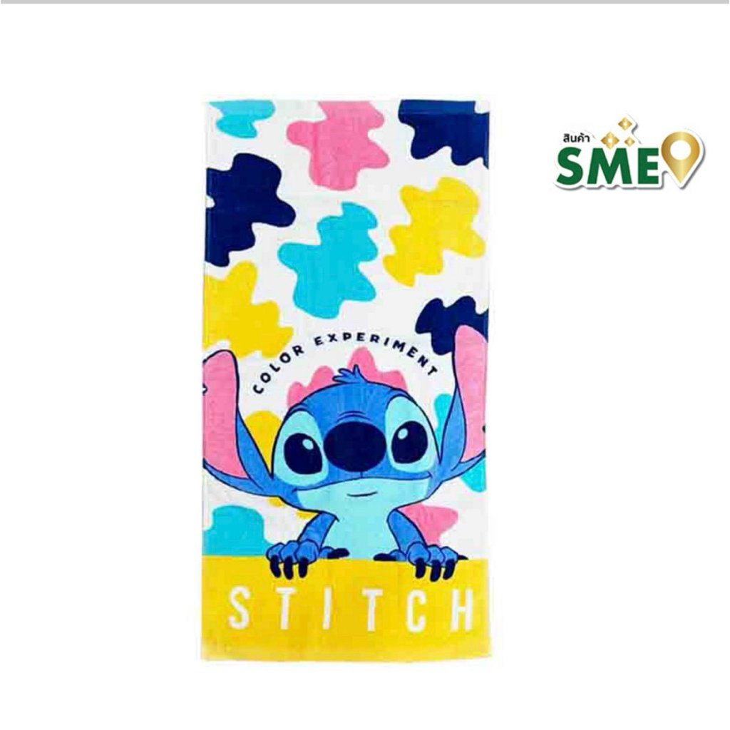 ผ้าขนหนูเช็ดผม Stitch แท้ 💯 ขนาด 15*30 นิ้ว