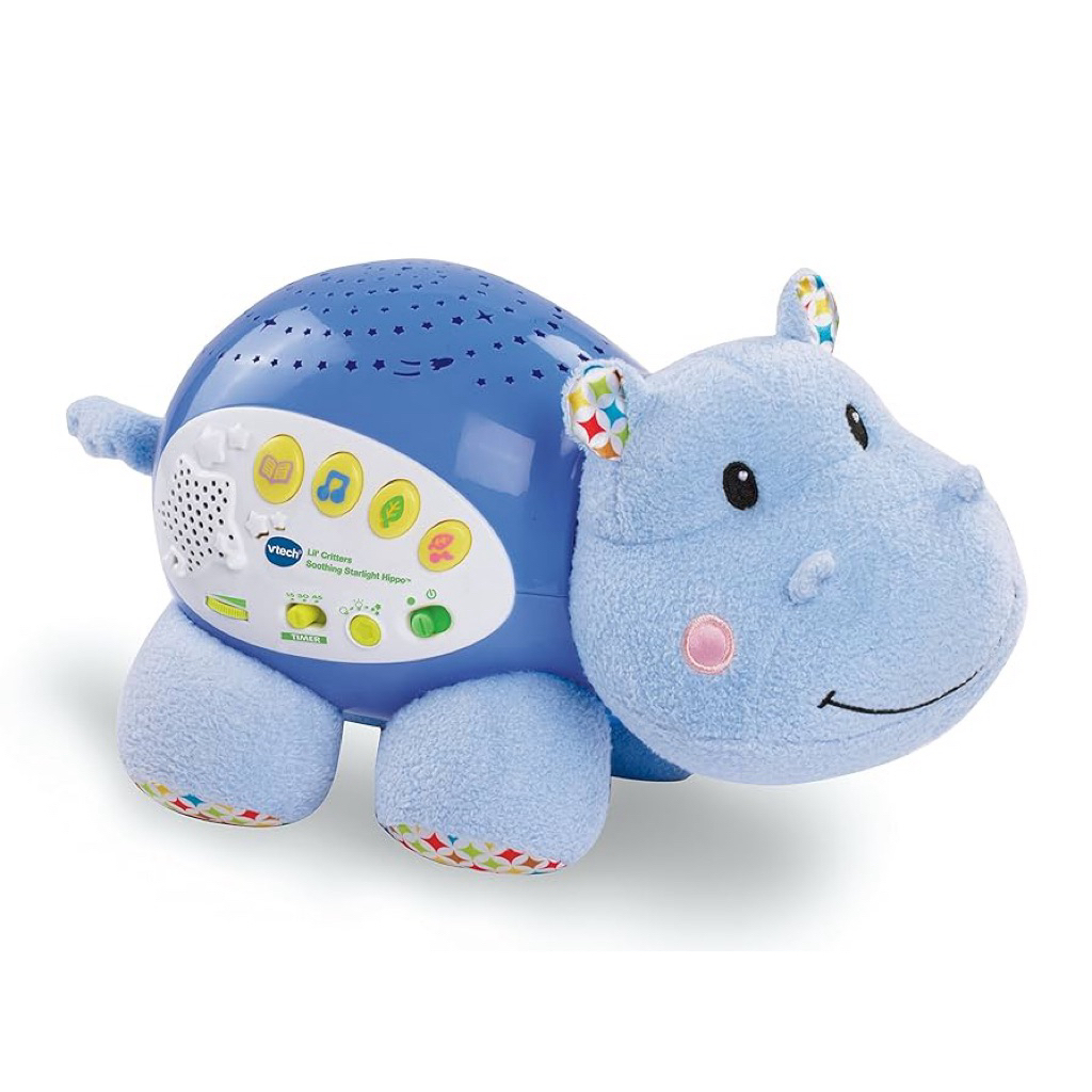 💝ตุ๊กตากล่อมนอนฮิปโปดรีมไลท์ Lil' Critters Soothing Starlight Hippo - Vtech ‼️เสียงแตกเปิดดังสุดไม่ไ