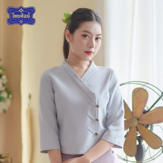 เสื้อผ้าฝ้าย ทรงป้ายติดกระดุม