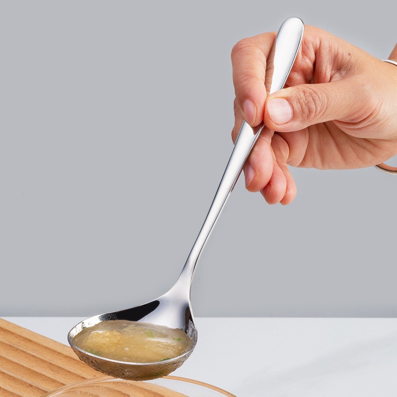 [1แถม1] [แพ็คx3] ช้อนตักแกง สแตนเลส304 ช้อนสแตนเลส ช้อนซุปสไตล์เกาหลี สแตนเลสแท้ ไม่เป็นสนิม - รูปที่ 2