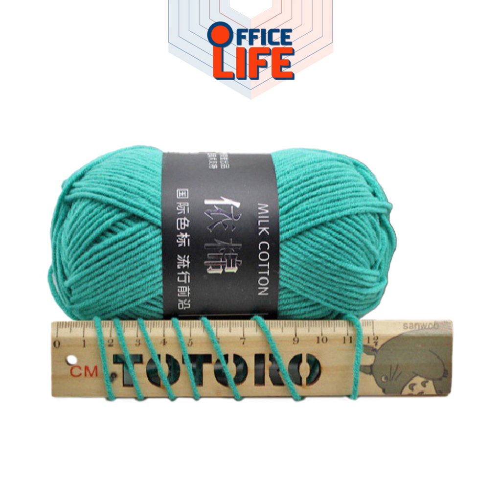 DUWEN (ดูเว่น) ไหมพรมคอตตอนนม 4 ชั้น (4 ply) ขนาด 50 กรัม รูปที่ 2