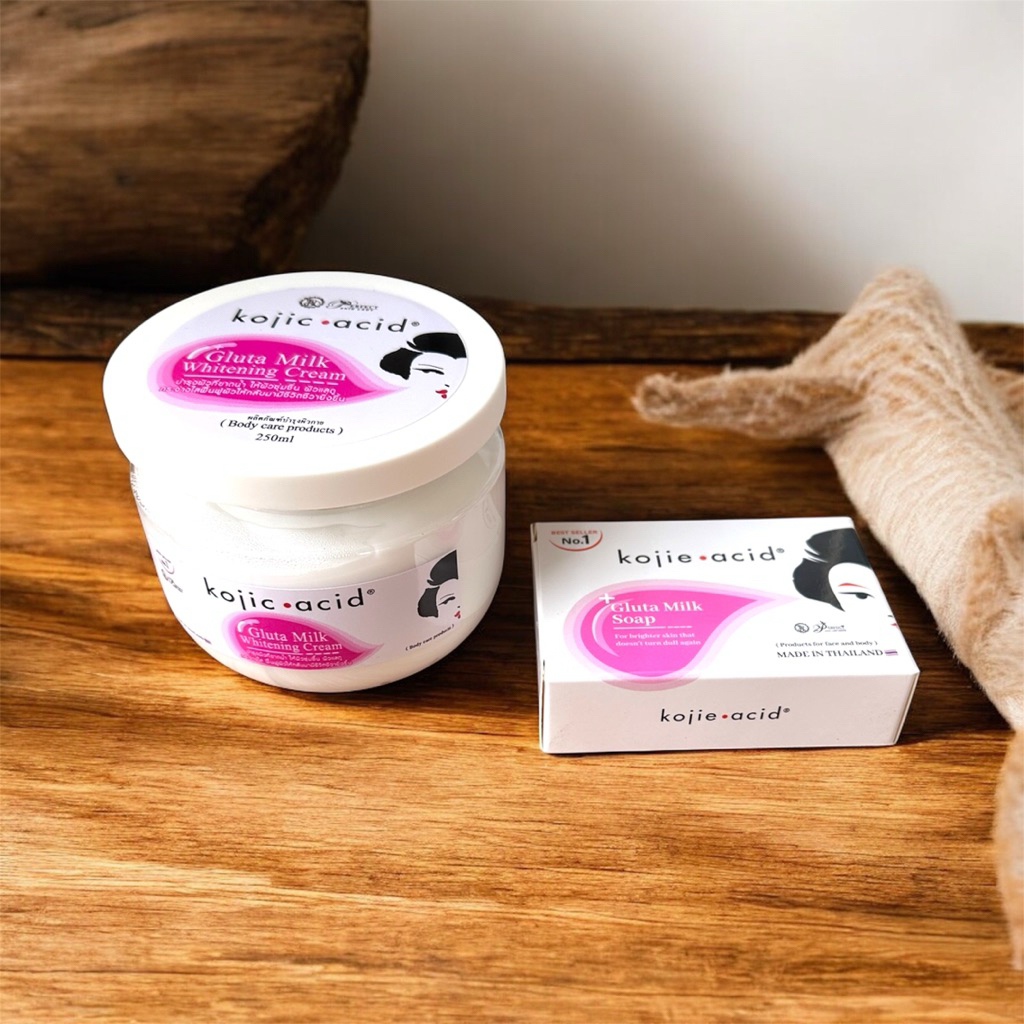 kojic acid Gluta Milk Whitening Cream ครีมบำรุงผิว 250กรัม