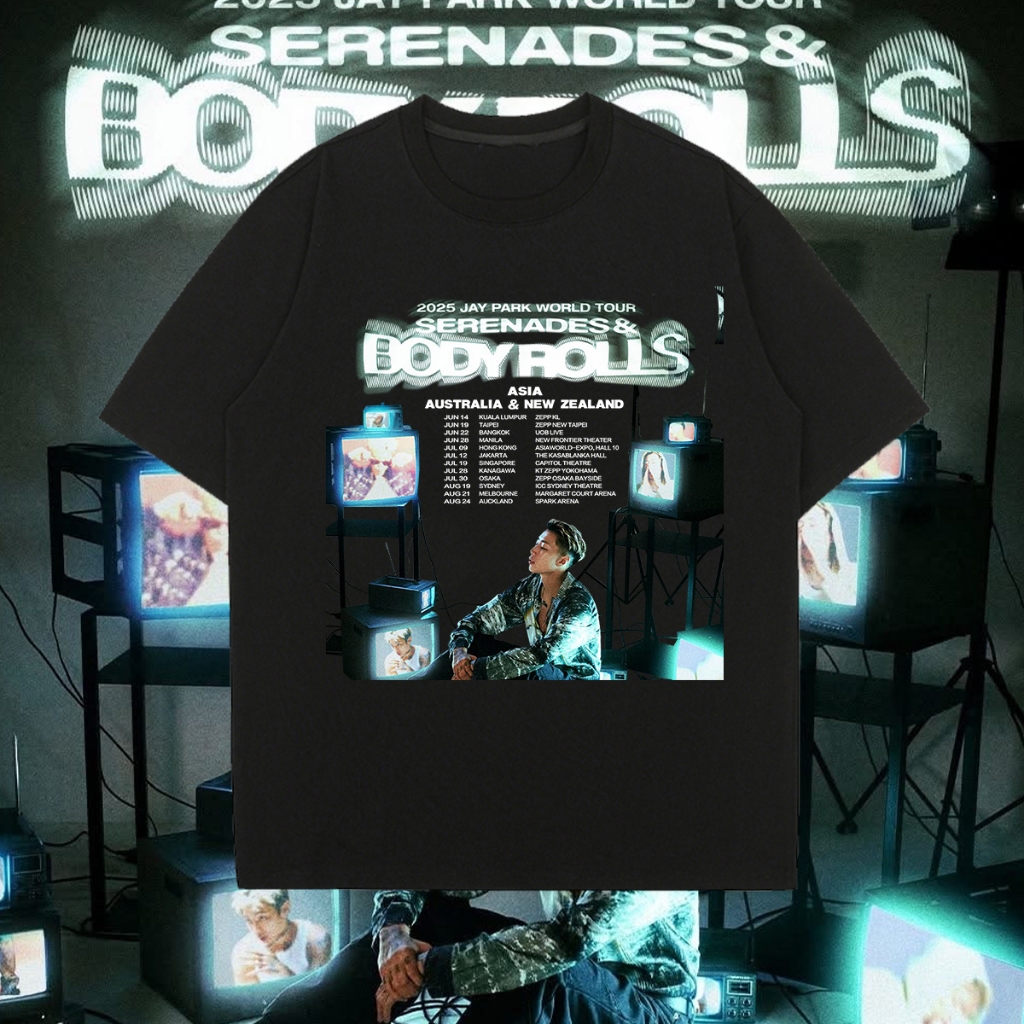 2025 Jay Park Serenades & Body Rolls printed shirt | Fans  Tee เสื้อยืด เหมาะสำหรับทั้งชายและหญิง