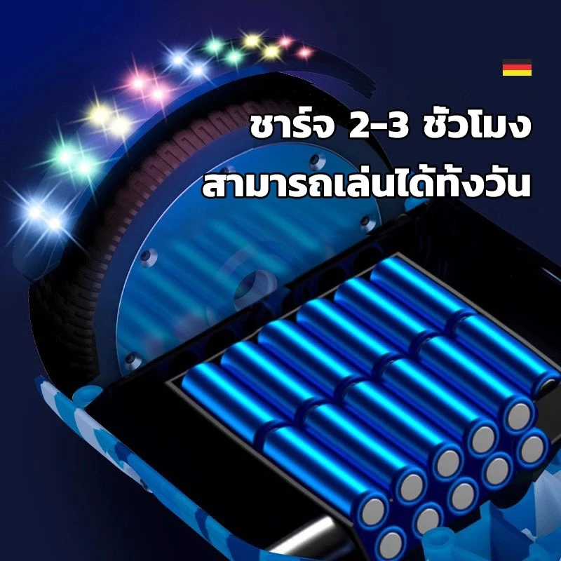 Hoverboard สเก็ตบอร์ดไฟฟ้า LED มอเตอร์แรง สมดุลอัตโนมัติ thumbnail 9