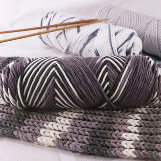 ไหมพรมคอตตอนนม ขนาด100กรัม 8ply milk cotton yarn เนื้อนุ่ม สีพาสเทล ถักง่าย พร้อมส่งจากไทย